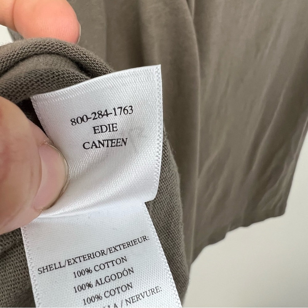 Rails Edie Dress in Canteen Olive Green Women’s Large Faux Wrap T-Shirt Casual - Picture 9 of 10
